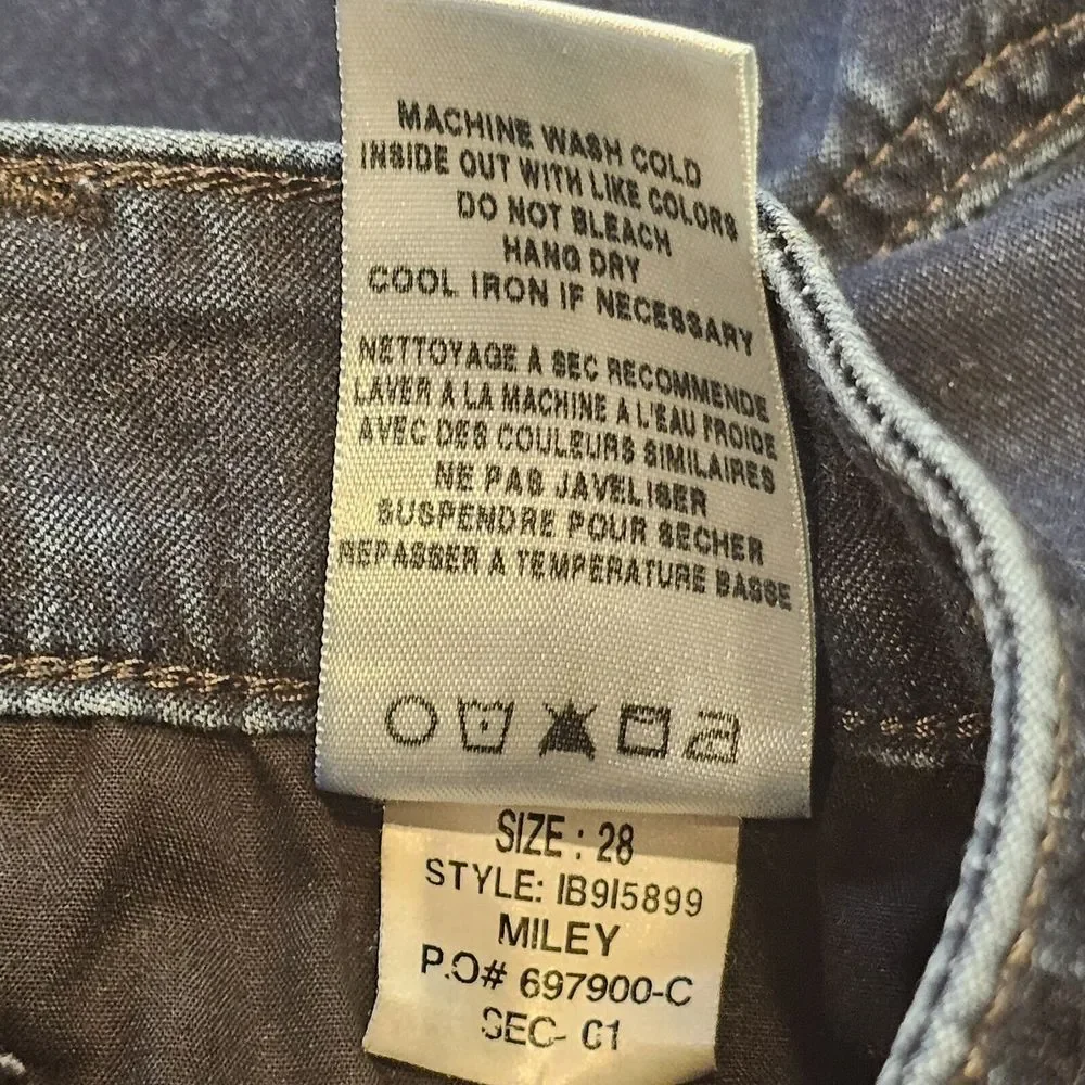 Joe's Jeans Womens Dark Wash Stretch Denim The Icon Skinny 3 Zip Pockets Size 28